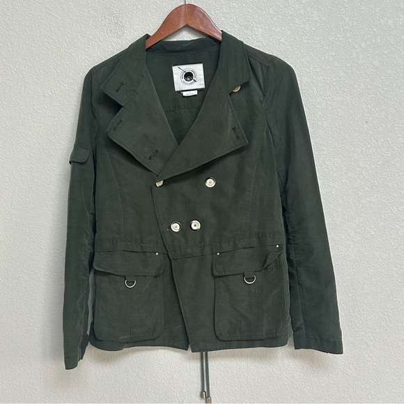 Anthropologie Daughters of the Liberation Women’s Military Style Jacket Green 6 - Picture 1 of 7